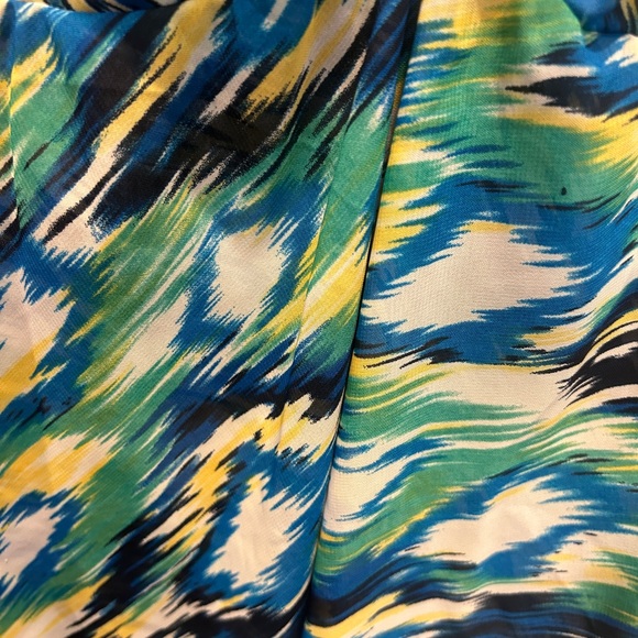 Women’s Apt 9 Dress Medium Blue green Yellow - Picture 2 of 11